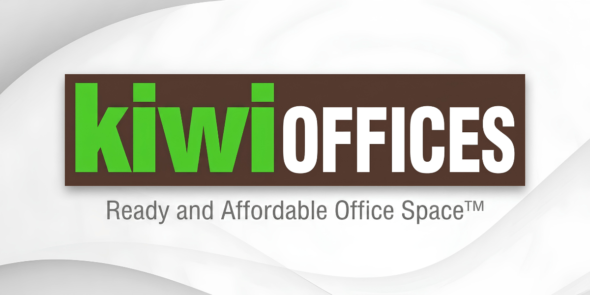 Logo of Kiwi Offices featuring the slogan "Ready and Affordable Office Space"