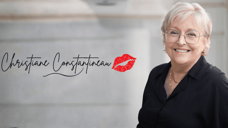Christiane Constantineau, a resilient entrepreneur and author, embodying strength, leadership, and success in business despite challenges.