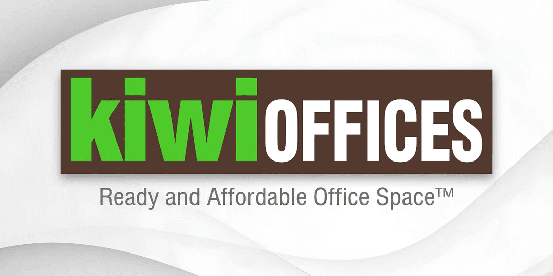 Logo of Kiwi Offices featuring the slogan "Ready and Affordable Office Space"