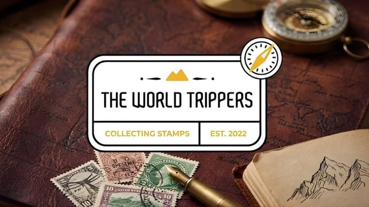 Vintage travel-themed image with a leather notebook, compass, and aged stamps. 'The World Trippers' logo emphasizes adventure and exploration.