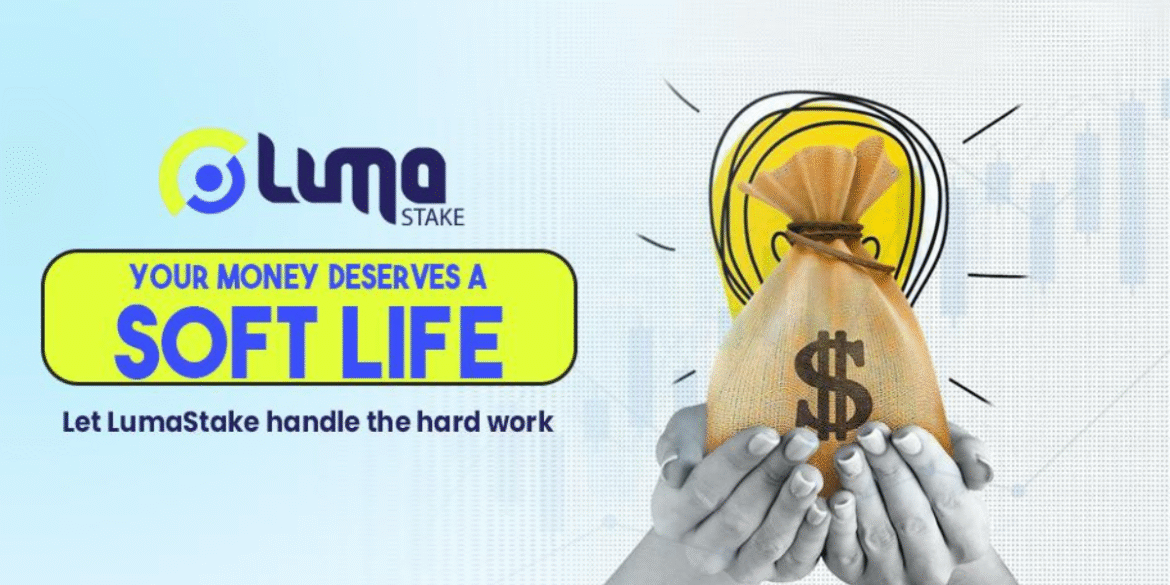 LumaStake logo highlighting its focus on crypto staking, providing a secure and user-friendly platform for earning passive income.