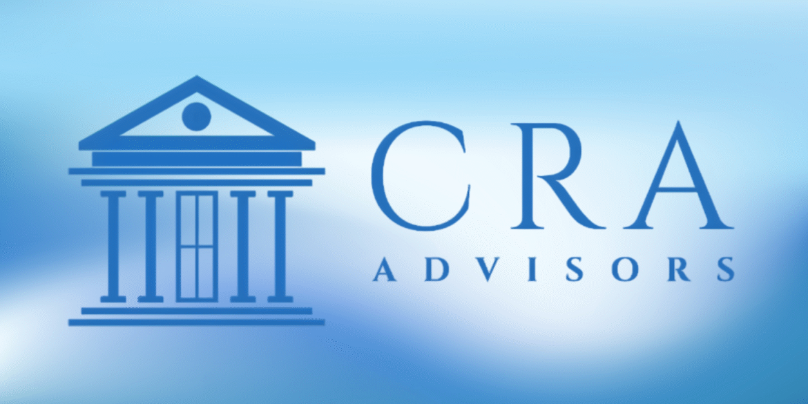 CRA Advisors logo with courthouse icon symbolizing legal advocacy and contract resolution services